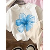 image:imageRoseSeek Girls Bow Cherry Graphic Tees Short Sleeve Crewneck Cute T Shirts Tops for Teens Summer TopsBeige White Pink