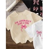 image:imageRoseSeek Girls Bow Cherry Graphic Tees Short Sleeve Crewneck Cute T Shirts Tops for Teens Summer TopsBlack White Beige