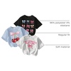image:imageRoseSeek Girls Bow Cherry Graphic Tees Short Sleeve Crewneck Cute T Shirts Tops for Teens Summer TopsBlack White Blue