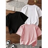 image:imageRoseSeek Girls Bow Cherry Graphic Tees Short Sleeve Crewneck Cute T Shirts Tops for Teens Summer TopsBlack White Pink