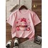 image:imageRoseSeek Girls Bow Cherry Graphic Tees Short Sleeve Crewneck Cute T Shirts Tops for Teens Summer TopsBlack White Pink