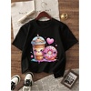 image:imageRoseSeek Girls Bow Cherry Graphic Tees Short Sleeve Crewneck Cute T Shirts Tops for Teens Summer TopsBlack White Pink