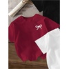 image:imageRoseSeek Girls Bow Cherry Graphic Tees Short Sleeve Crewneck Cute T Shirts Tops for Teens Summer TopsBlack White Red
