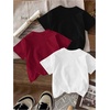 image:imageRoseSeek Girls Bow Cherry Graphic Tees Short Sleeve Crewneck Cute T Shirts Tops for Teens Summer TopsBlack White Red