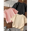 image:imageRoseSeek Girls Bow Cherry Graphic Tees Short Sleeve Crewneck Cute T Shirts Tops for Teens Summer TopsBlack Yellow Pink