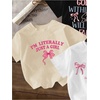 image:imageRoseSeek Girls Bow Cherry Graphic Tees Short Sleeve Crewneck Cute T Shirts Tops for Teens Summer TopsBow Black Beige White