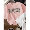 image:imageRoseSeek Girls Bow Cherry Graphic Tees Short Sleeve Crewneck Cute T Shirts Tops for Teens Summer TopsCheetah Multicolor
