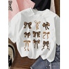 image:imageRoseSeek Girls Bow Cherry Graphic Tees Short Sleeve Crewneck Cute T Shirts Tops for Teens Summer TopsCheetah Multicolor