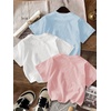 image:imageRoseSeek Girls Bow Cherry Graphic Tees Short Sleeve Crewneck Cute T Shirts Tops for Teens Summer TopsFloral Multicolor