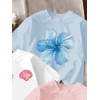 image:imageRoseSeek Girls Bow Cherry Graphic Tees Short Sleeve Crewneck Cute T Shirts Tops for Teens Summer TopsFloral Multicolor