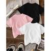 image:imageRoseSeek Girls Bow Cherry Graphic Tees Short Sleeve Crewneck Cute T Shirts Tops for Teens Summer TopsFloral White Pink Black