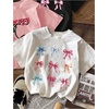 image:imageRoseSeek Girls Bow Cherry Graphic Tees Short Sleeve Crewneck Cute T Shirts Tops for Teens Summer TopsMulticolor