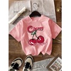 image:imageRoseSeek Girls Bow Cherry Graphic Tees Short Sleeve Crewneck Cute T Shirts Tops for Teens Summer TopsMulticolor
