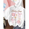 image:imageRoseSeek Girls Bow Cherry Graphic Tees Short Sleeve Crewneck Cute T Shirts Tops for Teens Summer TopsMulticolor White Pink