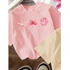 image:imageRoseSeek Girls Bow Cherry Graphic Tees Short Sleeve Crewneck Cute T Shirts Tops for Teens Summer TopsPink Beige White