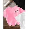 image:imageRoseSeek Girls Bow Cherry Graphic Tees Short Sleeve Crewneck Cute T Shirts Tops for Teens Summer TopsWhite Pink Black