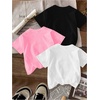 image:imageRoseSeek Girls Bow Cherry Graphic Tees Short Sleeve Crewneck Cute T Shirts Tops for Teens Summer TopsWhite Pink Black