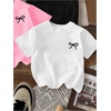 image:imageRoseSeek Girls Bow Cherry Graphic Tees Short Sleeve Crewneck Cute T Shirts Tops for Teens Summer TopsWhite Pink Black
