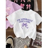 image:imageRoseSeek Girls Bow Cherry Graphic Tees Short Sleeve Crewneck Cute T Shirts Tops for Teens Summer TopsWhite Purple White