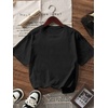 image:imageRoseSeek Girls Bow Leopard Graphic Tees Short Sleeve Preppy Summer T Shirt Aesthetic Baggy TopsBow Black