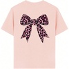 image:imageRoseSeek Girls Bow Leopard Graphic Tees Short Sleeve Preppy Summer T Shirt Aesthetic Baggy TopsBow Pink