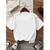 image:imageRoseSeek Girls Bow Leopard Graphic Tees Short Sleeve Preppy Summer T Shirt Aesthetic Baggy TopsBow White
