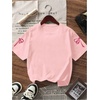 image:imageRoseSeek Girls Bow Leopard Graphic Tees Short Sleeve Preppy Summer T Shirt Aesthetic Baggy TopsBowknot Pink