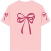 image:imageRoseSeek Girls Bow Leopard Graphic Tees Short Sleeve Preppy Summer T Shirt Aesthetic Baggy TopsBowknot Pink