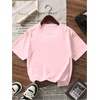 image:imageRoseSeek Girls Bow Leopard Graphic Tees Short Sleeve Preppy Summer T Shirt Aesthetic Baggy TopsCheetah Bow Pink
