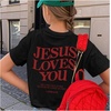 image:imageRoseSeek Girls Bow Leopard Graphic Tees Short Sleeve Preppy Summer T Shirt Aesthetic Baggy TopsLetter Graphic Black