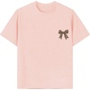 image:imageRoseSeek Girls Bow Leopard Graphic Tees Short Sleeve Preppy Summer T Shirt Aesthetic Baggy TopsLight Pink