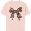 image:imageRoseSeek Girls Bow Leopard Graphic Tees Short Sleeve Preppy Summer T Shirt Aesthetic Baggy TopsLight Pink