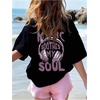 image:imageRoseSeek Girls Bowknot Letter Graphic Tshirt Short Sleeve Crew Neck Cute Summer Tee TopsBlack and Purple