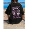 image:imageRoseSeek Girls Bowknot Letter Graphic Tshirt Short Sleeve Crew Neck Cute Summer Tee TopsBlack and Purple