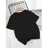 image:imageRoseSeek Girls Bowknot Letter Graphic Tshirt Short Sleeve Crew Neck Cute Summer Tee TopsBow Black