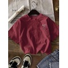 image:imageRoseSeek Girls Bowknot Letter Graphic Tshirt Short Sleeve Crew Neck Cute Summer Tee TopsBurgundy