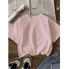 image:imageRoseSeek Girls Bowknot Letter Graphic Tshirt Short Sleeve Crew Neck Cute Summer Tee TopsPink