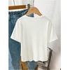 image:imageRoseSeek Girls Bowknot Pearl Sequin Tops Crew Neck Short Sleeve Casual Tops Summer Cute Clothes TrendyWhite