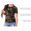 image:imageRoseSeek Girls Camo Print Short Sleeve Tee Shirt Crew Neck Summer Casual Tee TopsMulticolor