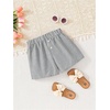 image:imageRoseSeek Girls Camo Shorts Letter Patched Elastic Waist Summer Shorts with PocketsBlack