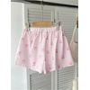 image:imageRoseSeek Girls Camo Shorts Letter Patched Elastic Waist Summer Shorts with PocketsPink