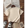 image:imageRoseSeek Girls Car Print Graphic Tees Short Sleeve TShirts Casual Crew Neck TopsApricot