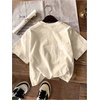 image:imageRoseSeek Girls Car Print Graphic Tees Short Sleeve TShirts Casual Crew Neck TopsApricot
