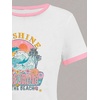 image:imageRoseSeek Girls Cherry Bow Crop Shirts Cute Short Sleeve Graphic Tees Summer Crew Neck Tight T ShirtMix White