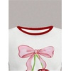 image:imageRoseSeek Girls Cherry Bow Crop Shirts Cute Short Sleeve Graphic Tees Summer Crew Neck Tight T ShirtWhite
