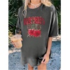 image:imageRoseSeek Girls Cherry Leopard Shirt Short Sleeve Loose Cute Summer T Shirt Trendy Aesthetic Baggy TopsDark Grey