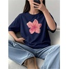 image:imageRoseSeek Girls Cherry Leopard Shirt Short Sleeve Loose Cute Summer T Shirt Trendy Aesthetic Baggy TopsDeep Blue