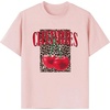 image:imageRoseSeek Girls Cherry Leopard Shirt Short Sleeve Loose Cute Summer T Shirt Trendy Aesthetic Baggy TopsPink