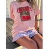 image:imageRoseSeek Girls Cherry Leopard Shirt Short Sleeve Loose Cute Summer T Shirt Trendy Aesthetic Baggy TopsPink