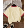 image:imageRoseSeek Girls Cherry Shirt Short Sleeve Colorblock Graphic Tees Cute Summer Shirts Y2k Aesthetic ClothesApricot
